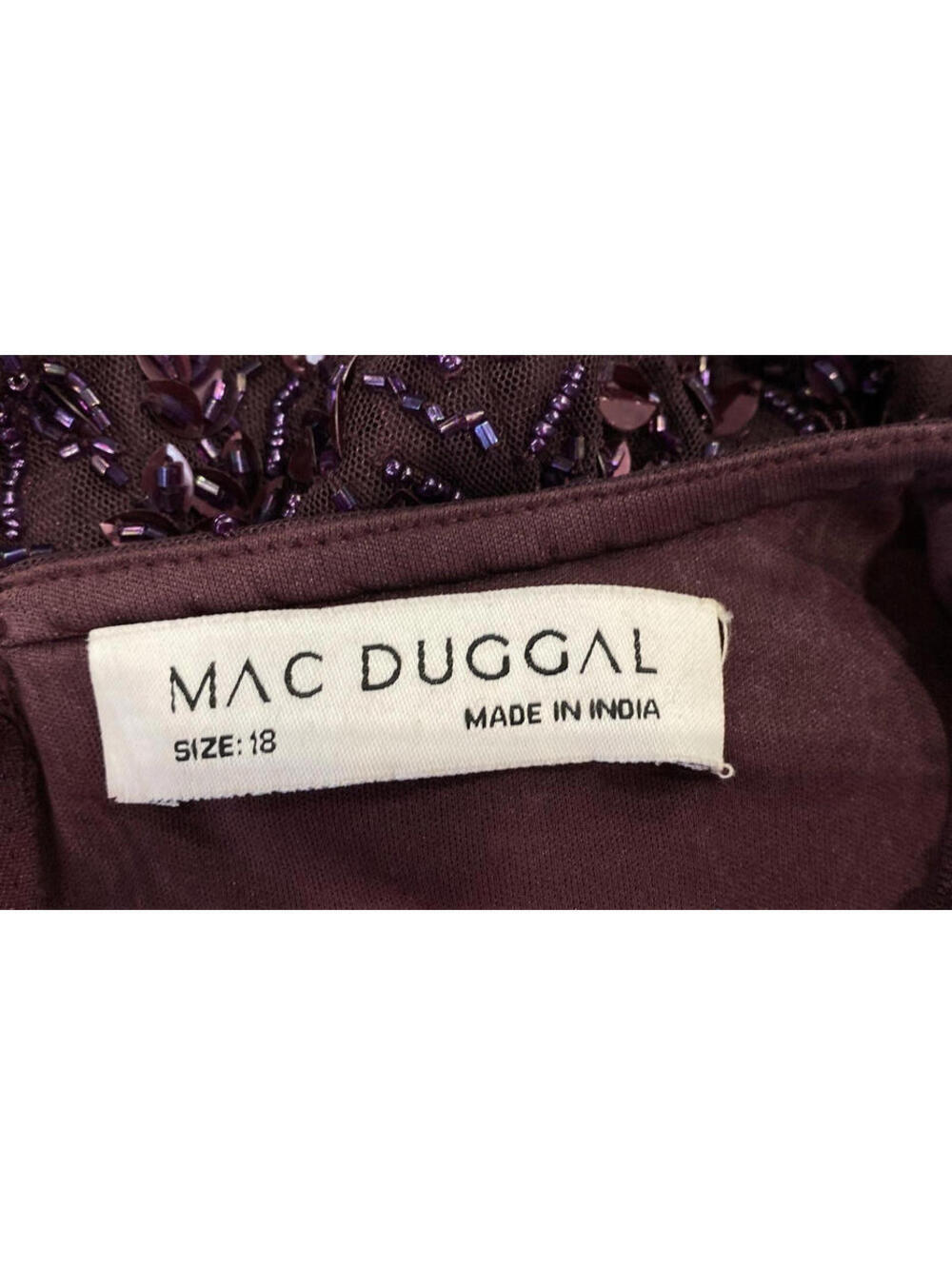 NWT $698 MAC DUGGAL 35109 Embellished Flutter Evening Gown Formal Dress Size 18 - Picture 8 of 9